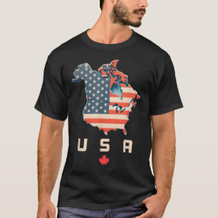Shirt With Canada And Usa Map - Annexe America’s