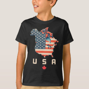 Shirt With Canada And Usa Map - Annexe America’s 5
