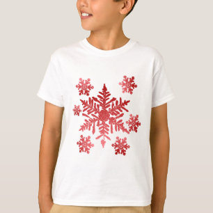 Shirt with Red Snowflakes