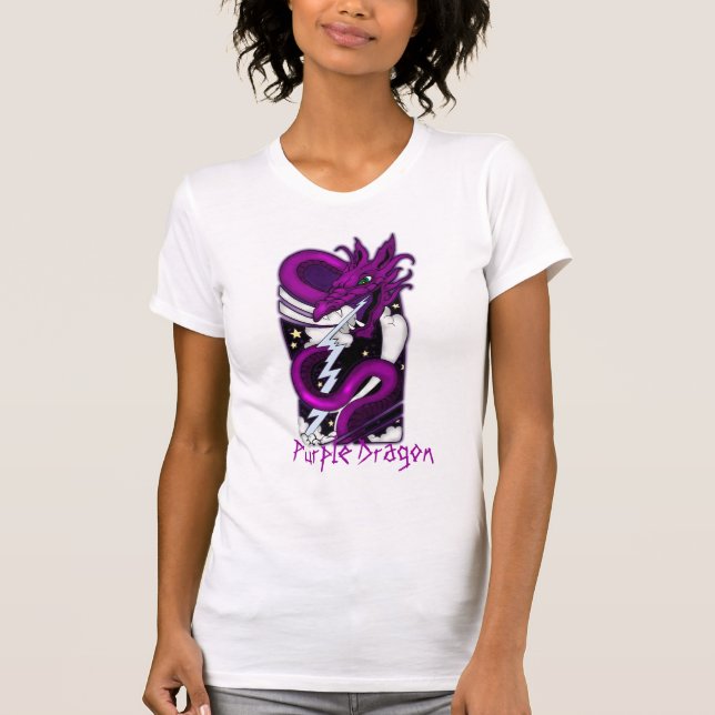 Shirt Womens Men Teens Girls Tribal Purple Dragon (Front)