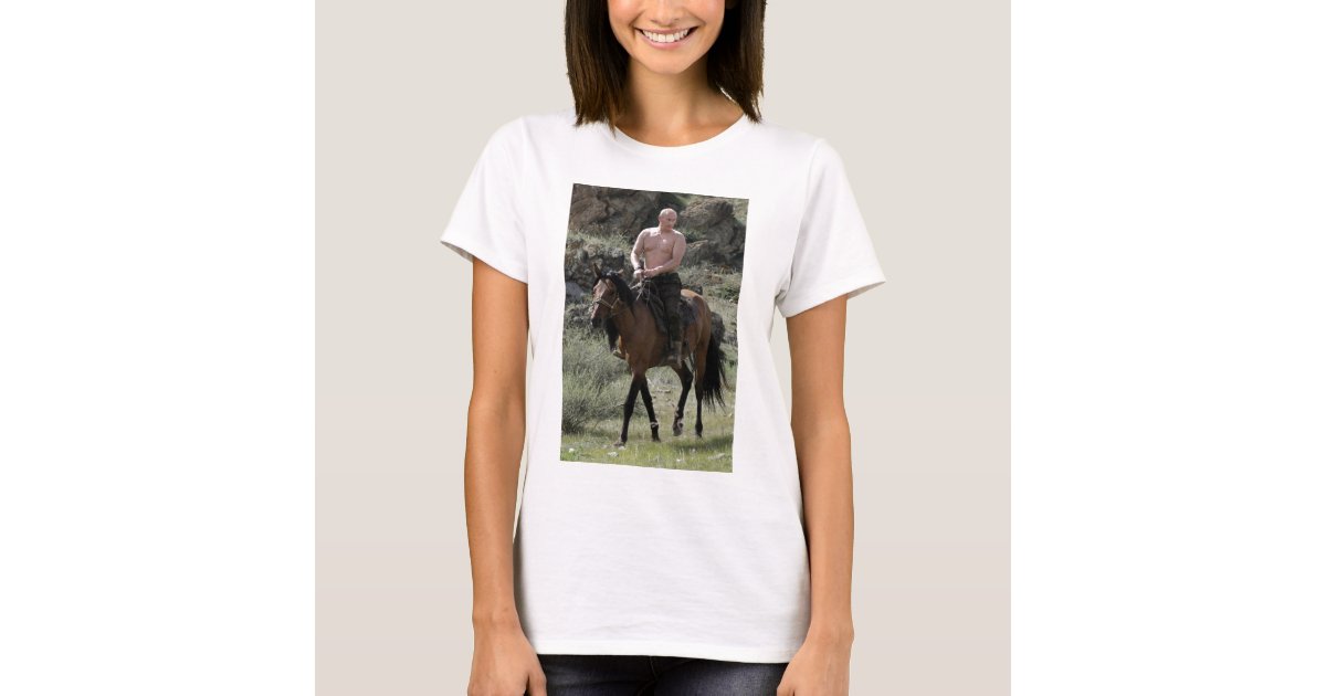 Shirtless Putin Rides a Horse T-Shirt | Zazzle.co.nz