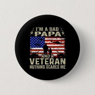 Shirts For Men Fathers Day I'm A Dad Papa Veteran 6 Cm Round Badge