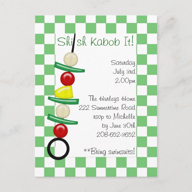 Shish Kabob It invitation (Front)