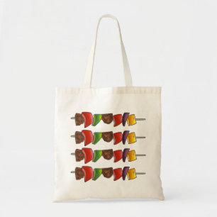 Shish Kebab Vegetable Skewer Grilling BBQ Tote Bag