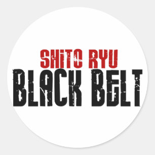 Shito Ryu Black Belt Karate Classic Round Sticker