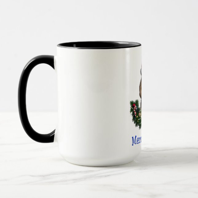 Shitzu christmas gifts mug (Left)