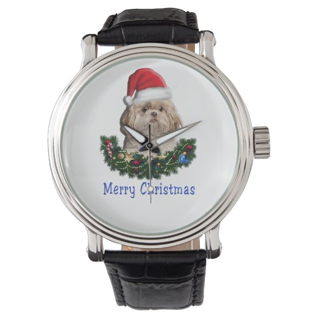 Shitzu christmas gifts watch (Front)