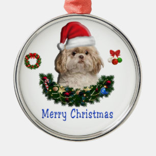 Shitzu Christmas ornament