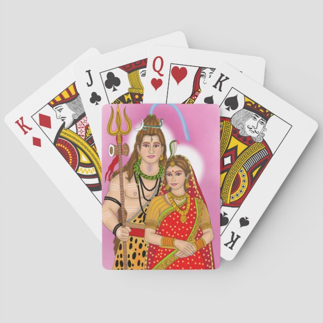 Shiv Parvati Playing Cards (Back)