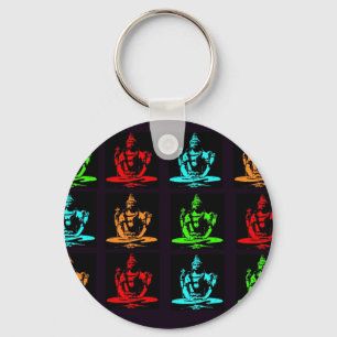 Shiva Collage Key Ring