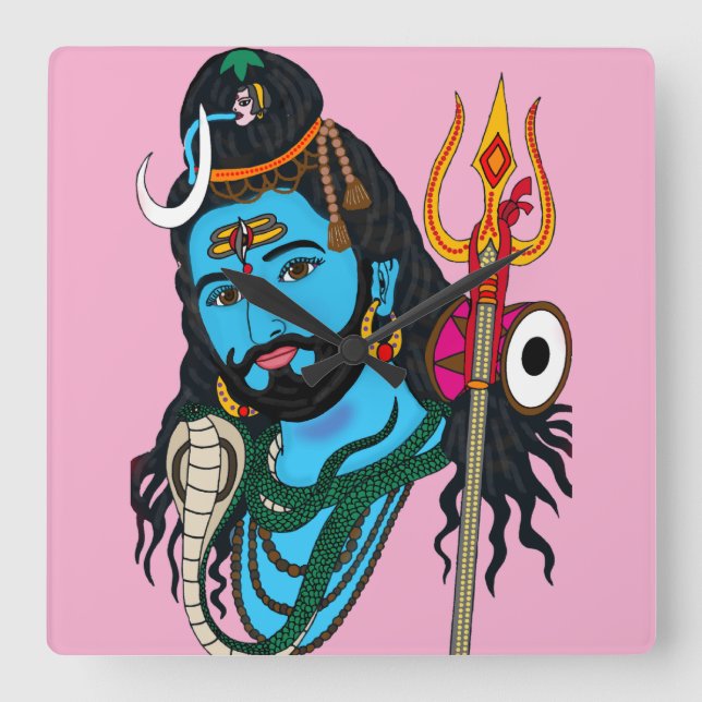 Shiva Face Wall Clock (Front)
