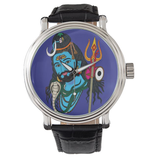 Shiva Face Wall Clock Watch (Front)