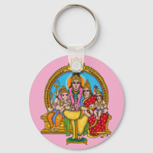 Shiva Family Keychain