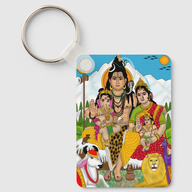 Shiva Family Keychain (Front)