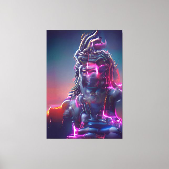 Shiva God India Canvas Print (Front)