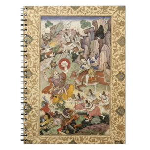 Shiva killing the Demon Andhaka, c.1585-90 Spiral Notebook