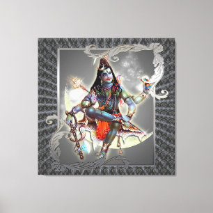 Shiva - Magic Of Grey - Wrapped Canvas