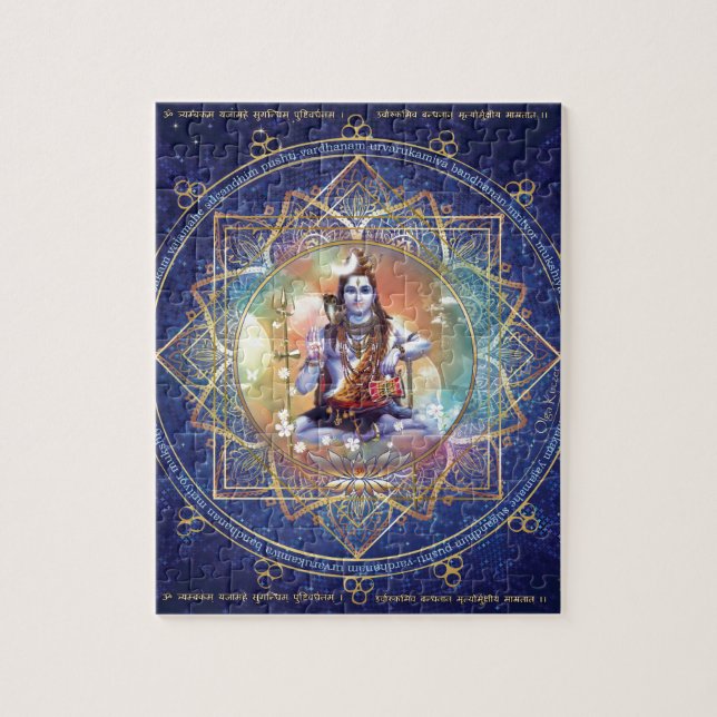 Shiva Mahamrityunjaya - Karma purifying Jigsaw Puzzle (Vertical)