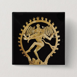 Shiva Nataraja 15 Cm Square Badge