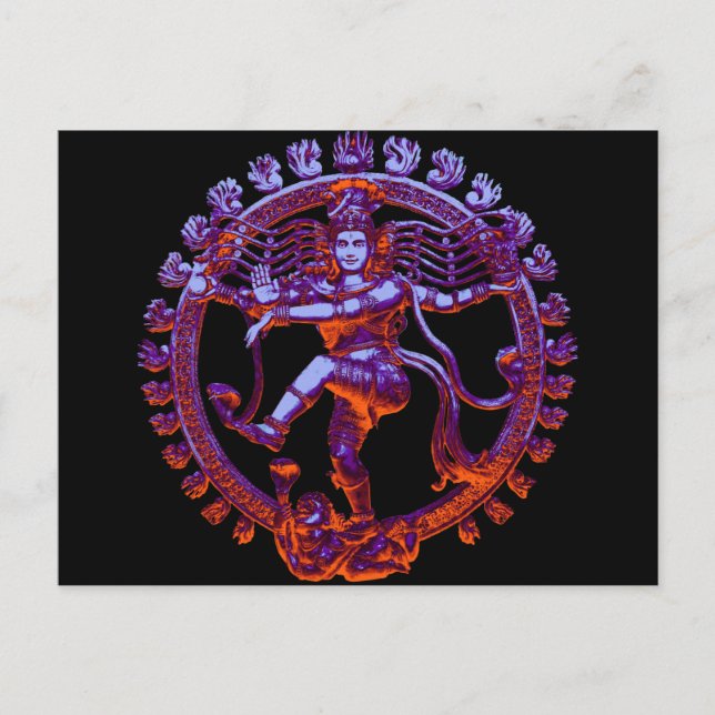 Shiva Nataraja dancing Postcard (Front)