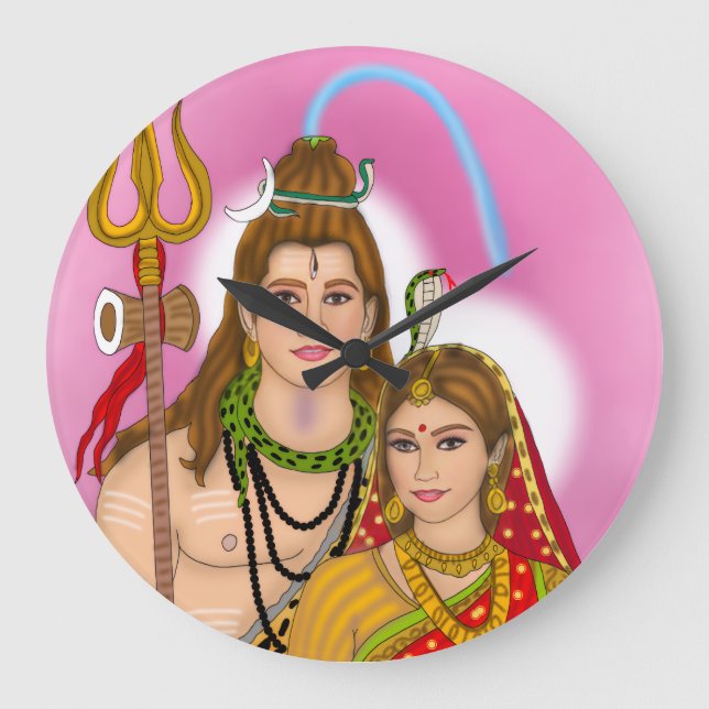 Shiva Parvati Clock (Front)