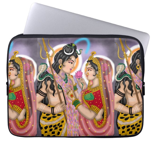Shiva Parvati Laptop Cover (Front)