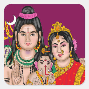 Shiva’s Family Sticker