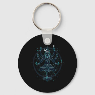 Shiva Spiritual Hindu God Tandava Dance Yoga Medit Key Ring