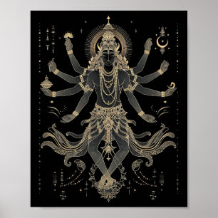 Shiva Spiritual Hindu God Tandava Dance Yoga Medit Poster