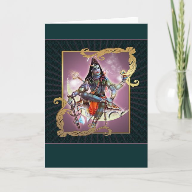 Shiva - Vintage Moss - Card, Greeting, Note Card (Front)