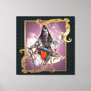 Shiva - Vintage Moss - Wrapped Canvas