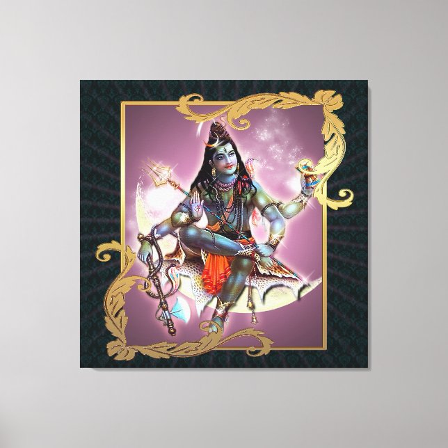 Shiva - Vintage Moss - Wrapped Canvas (Front)