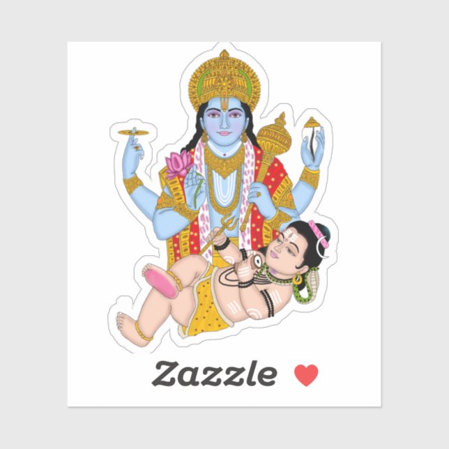 Shiva & Vishnu Stickers – Divine Spiritual Sticker (Sheet)