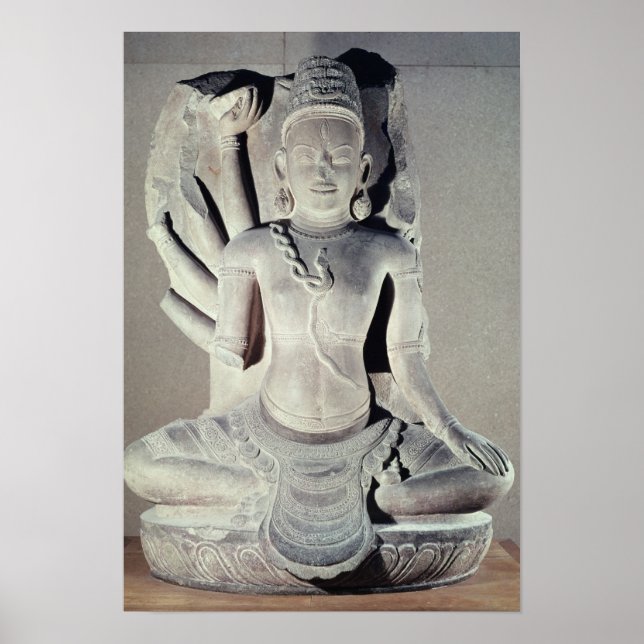 Shiva with ten arms, from Thap Banh It Temple, Poster (Front)