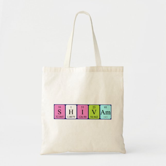 Shivam periodic table name tote bag (Front)
