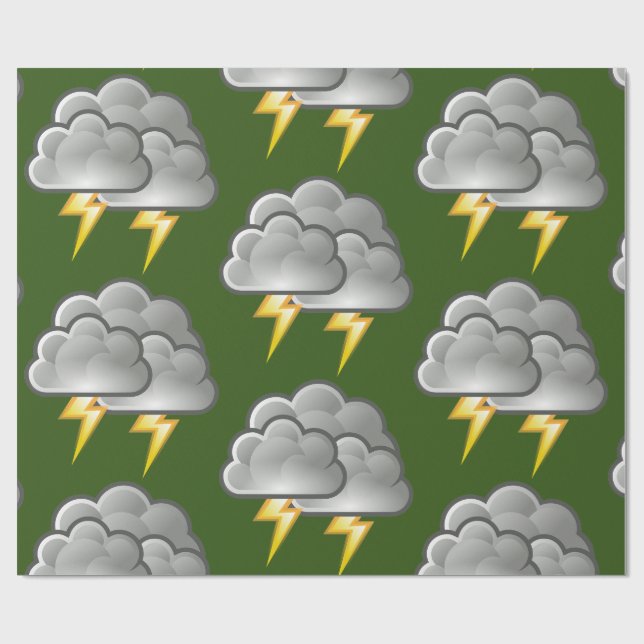 Shivering Rainy Day Penguin Thunder_Cove Wrapping Paper (Flat)