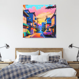 "Shizuka no Michi" (Quiet Street) Canvas Print