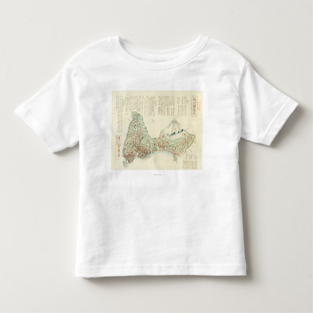 Shizuoka-ken, JapanPanoramic Map Toddler T-Shirt (Front)