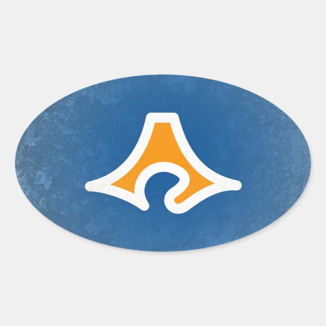 Shizuoka prefecture oval sticker (Front)