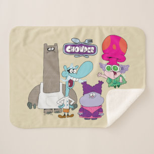 Shnitzel, Mung, Chowder, and Truffles Sherpa Blanket