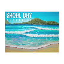 Shoal Bay Australia Beach Blue Waves Painting 