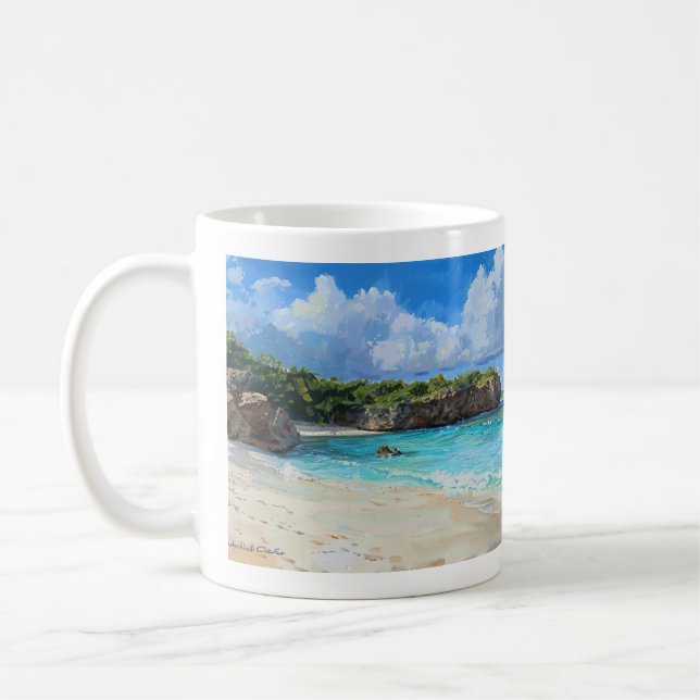Shoal Beach, Anguilla Coffee Mug (Left)