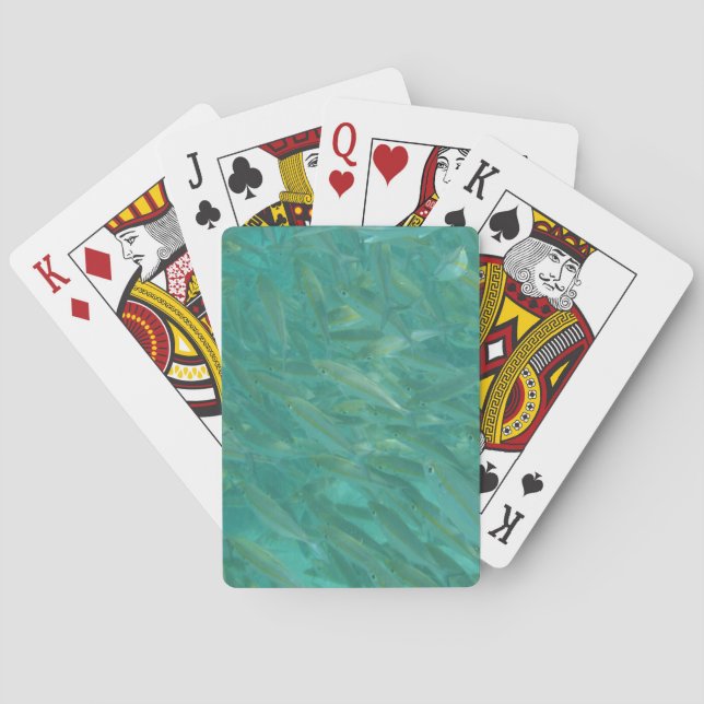 Shoal of Fish Underwater Photo Playing Cards (Back)