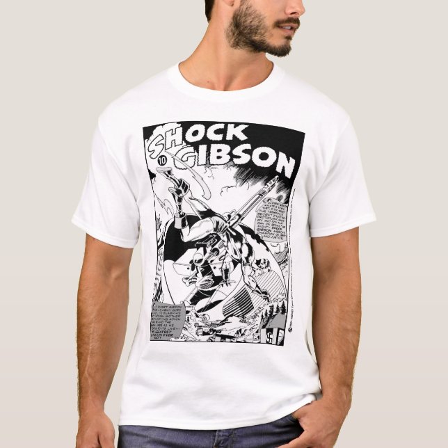 'SHOCK Gibson' Comic Panel T-Shirt (Front)