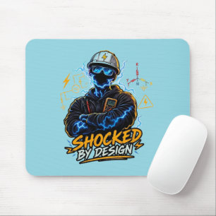 Shocked By Design High Voltage Electrical Engineer Mouse Pad