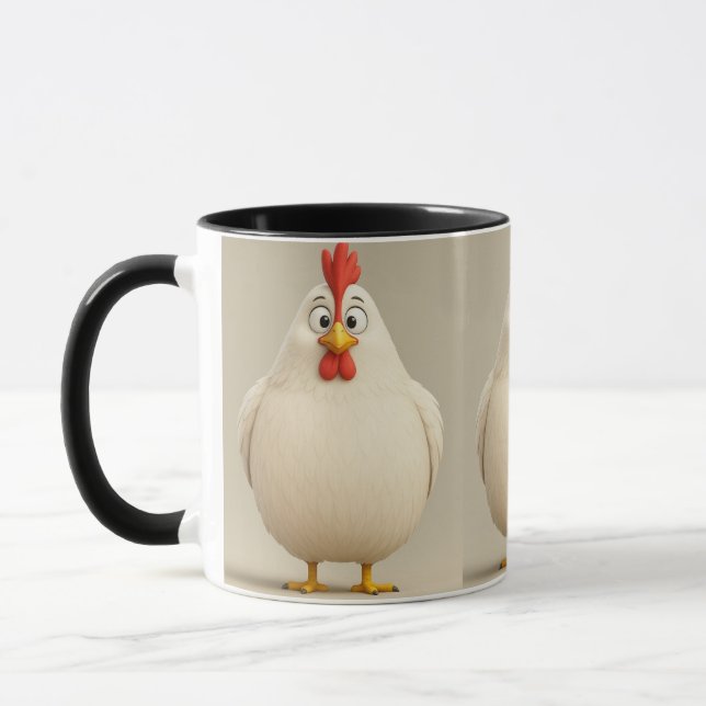 Shocked Chicken Face Mug (Left)