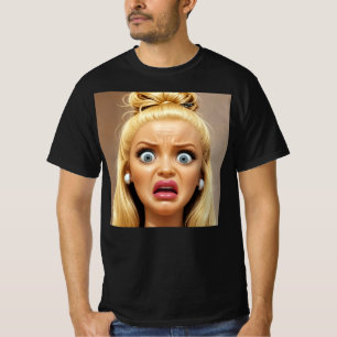 Shocked Doll Funny Meme Shirt, Disgusted Doll Sarc T-Shirt