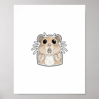 Shocked Hamster Poster