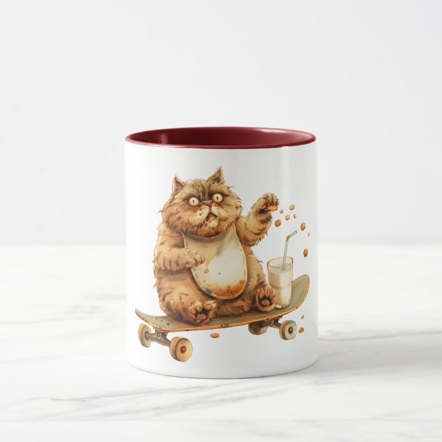 Shocked orange cat mug (Center)
