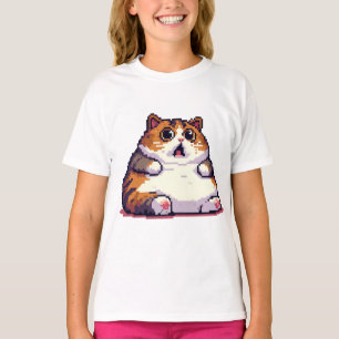 Shocked orange fat cat meme T-Shirt